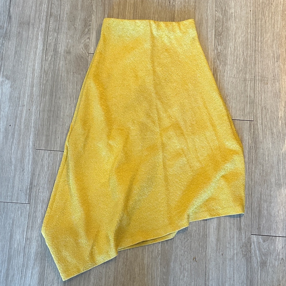 Hunter Bell Yellow sparkle Asymmetrical Women's Skirt